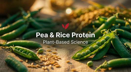Organic pea and rice protein - plant-based protein science for wellness and healthy aging