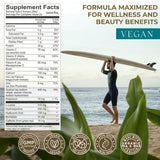 Hanuvier Vegan Protein + 5 Collagen Boosters | 20g Organic Pea & Rice Protein with Hyaluronic Acid, Biotin, Zinc, Lysine | Vanilla, 24 Servings - view 3
