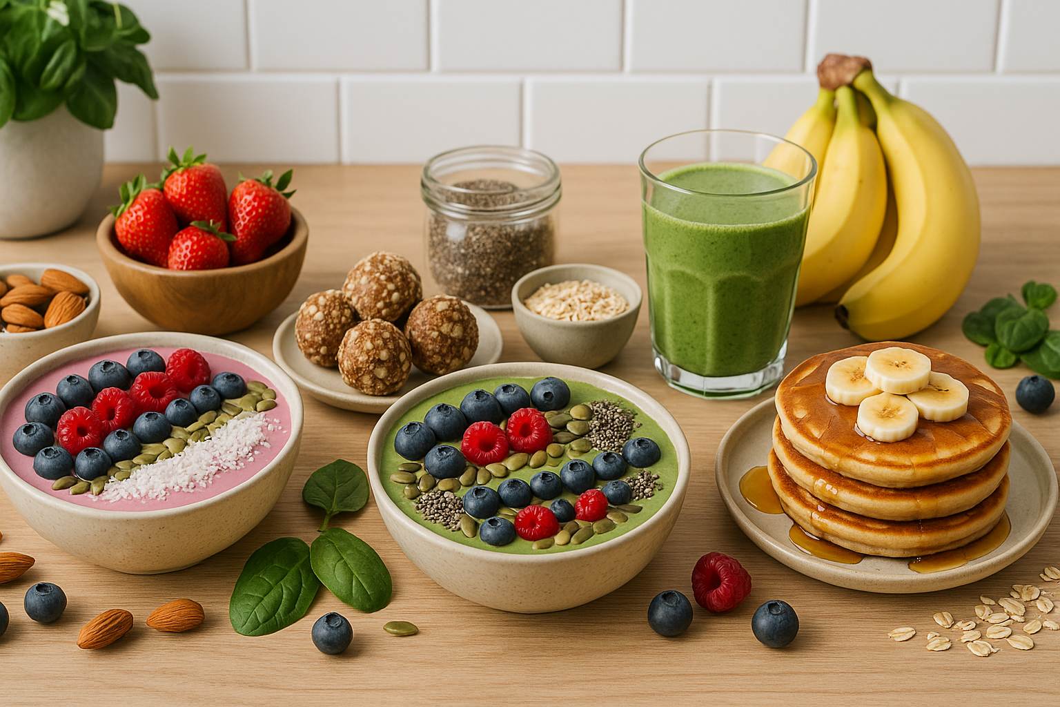 banner image for recipies page using vegan protien powder, dont show the powder  jar